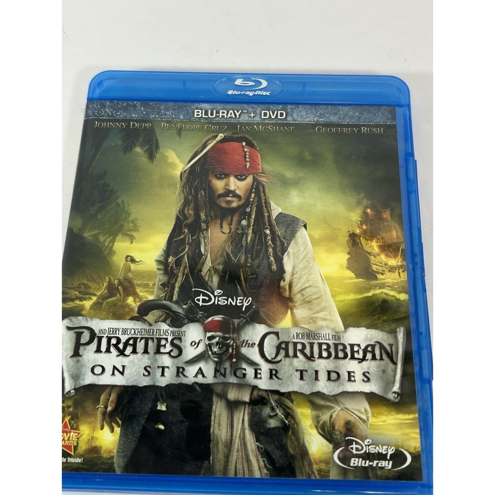 Disney Pirates of the Caribbean On Stranger Tides Blu-ray DVD Johnny Depp 2discs